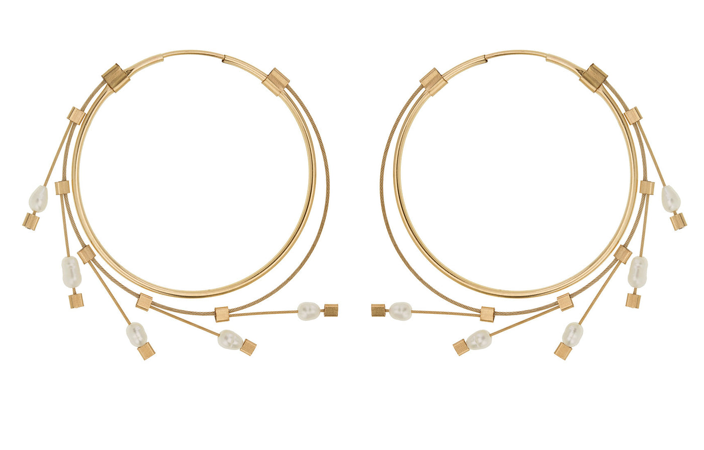 Gold & White Pearls
