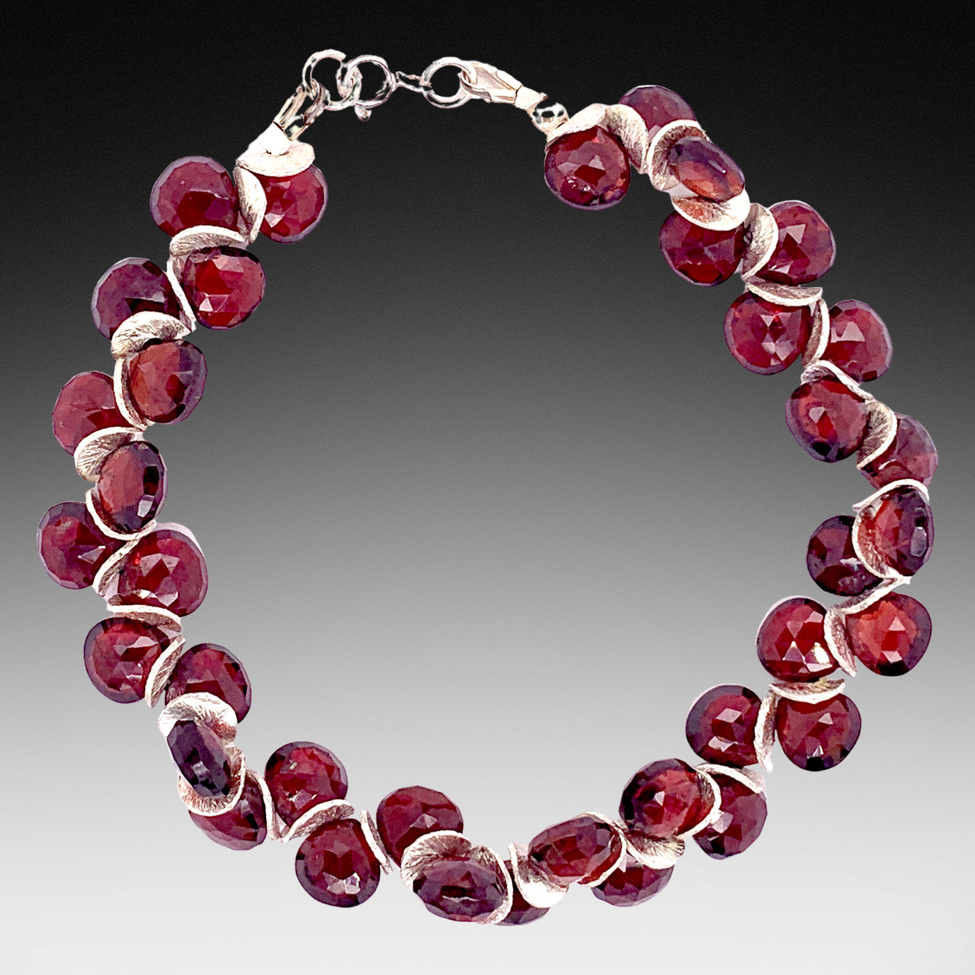 Garnet & Silver Signature Bracelet
