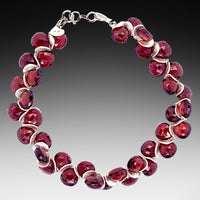 Garnet & Silver Signature Bracelet