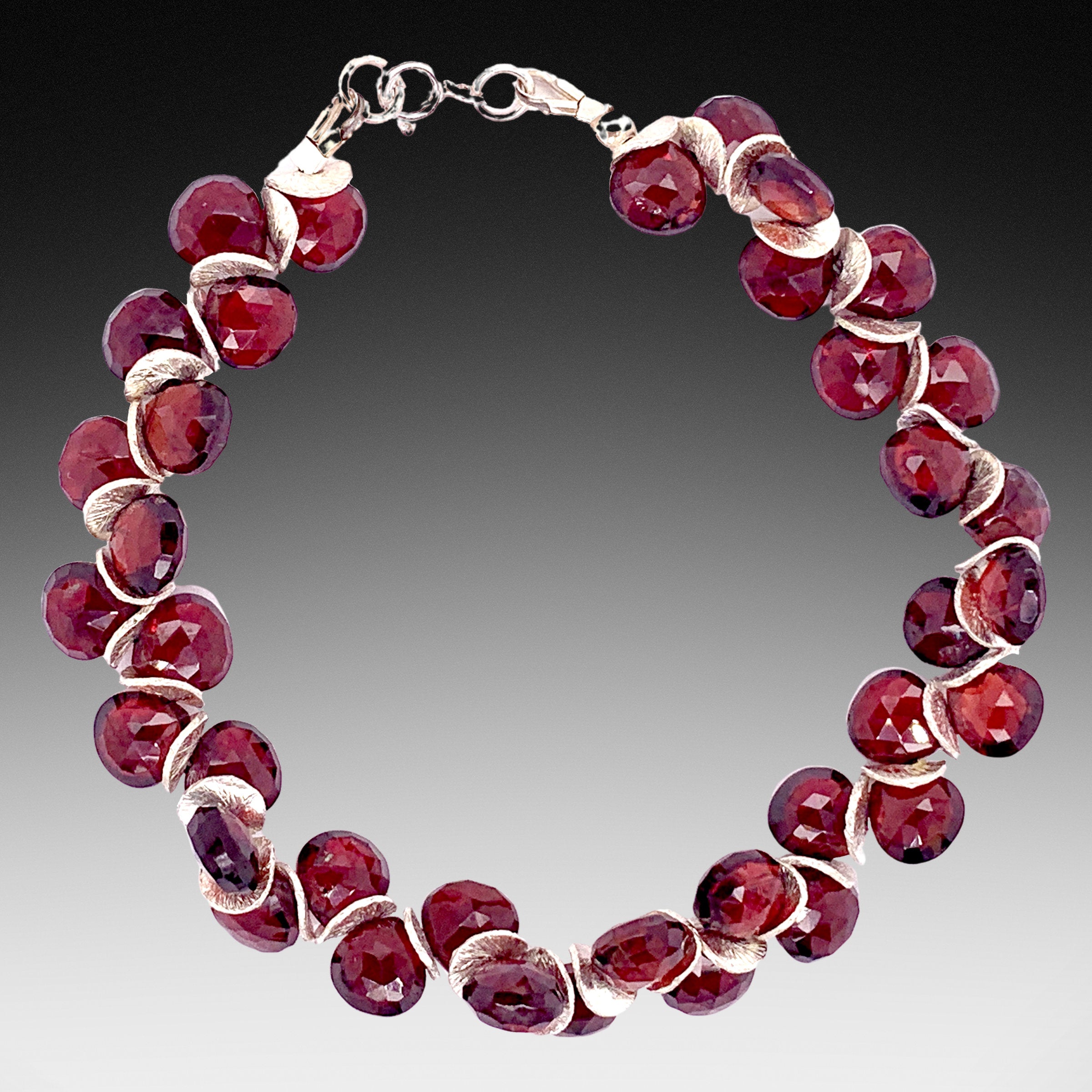 Garnet & Silver Signature Bracelet