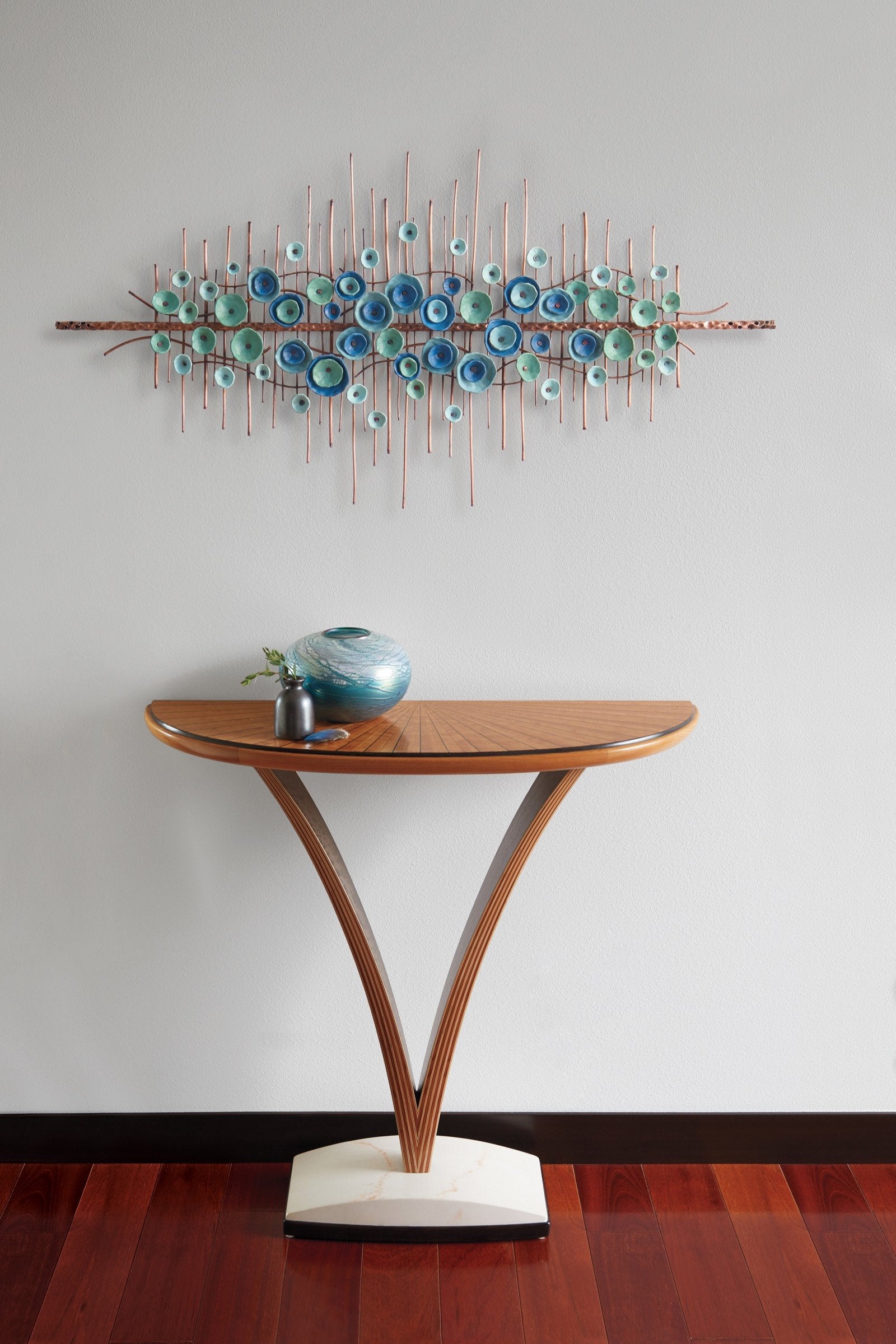 V Demilune Table