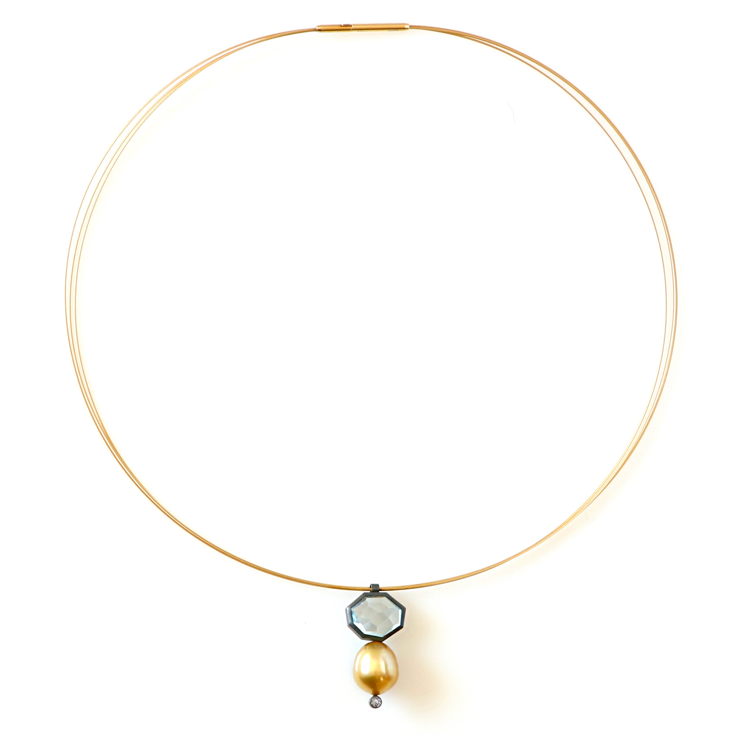 South Sea Pearl & Topaz Necklace