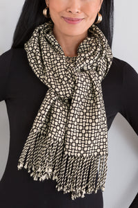 Black & White Mosaic Shawl