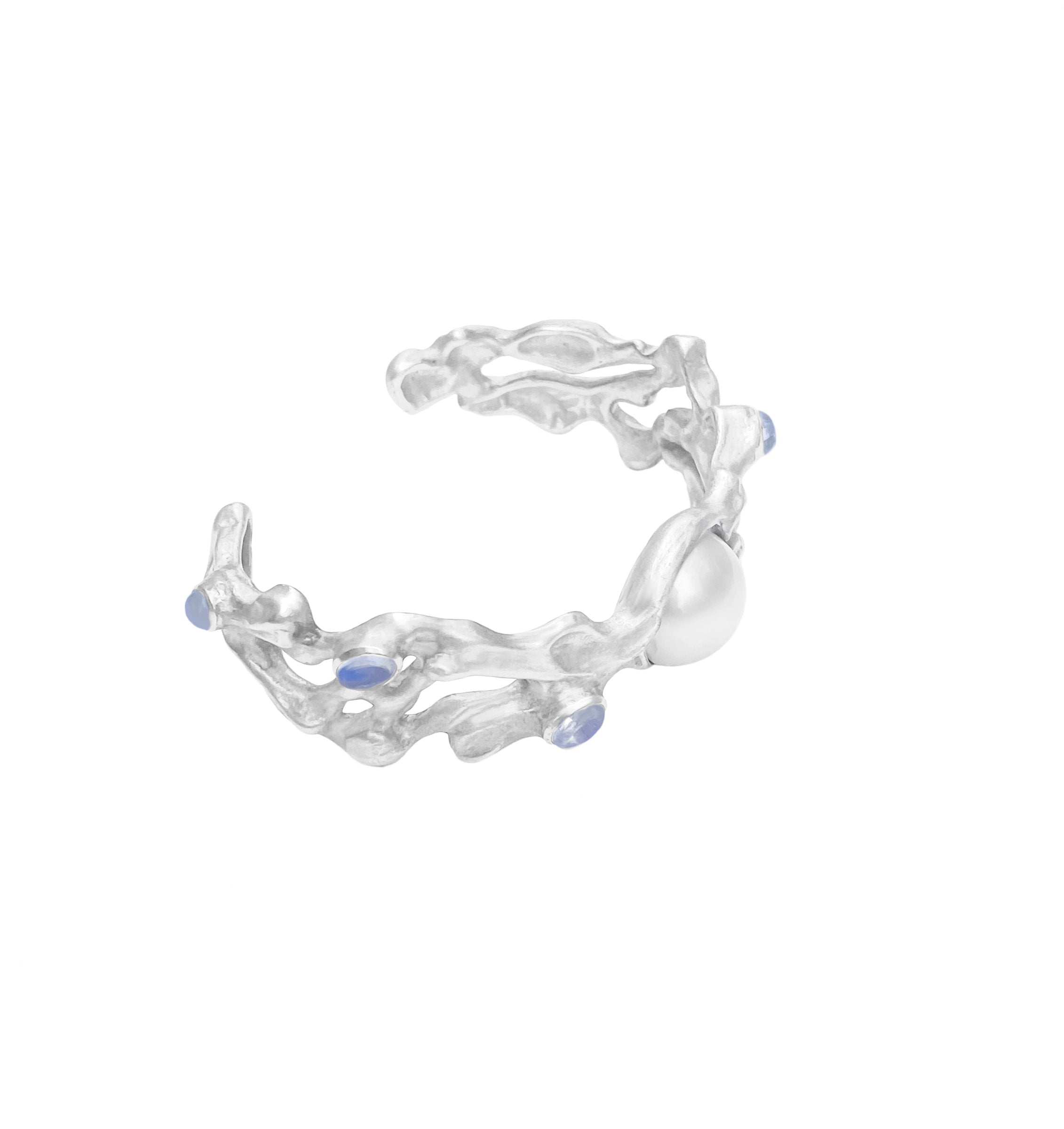 Silver Sea Weed Cuff