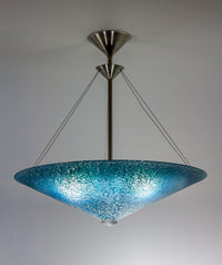 Aqua Fade Glass Pendant Chandelier