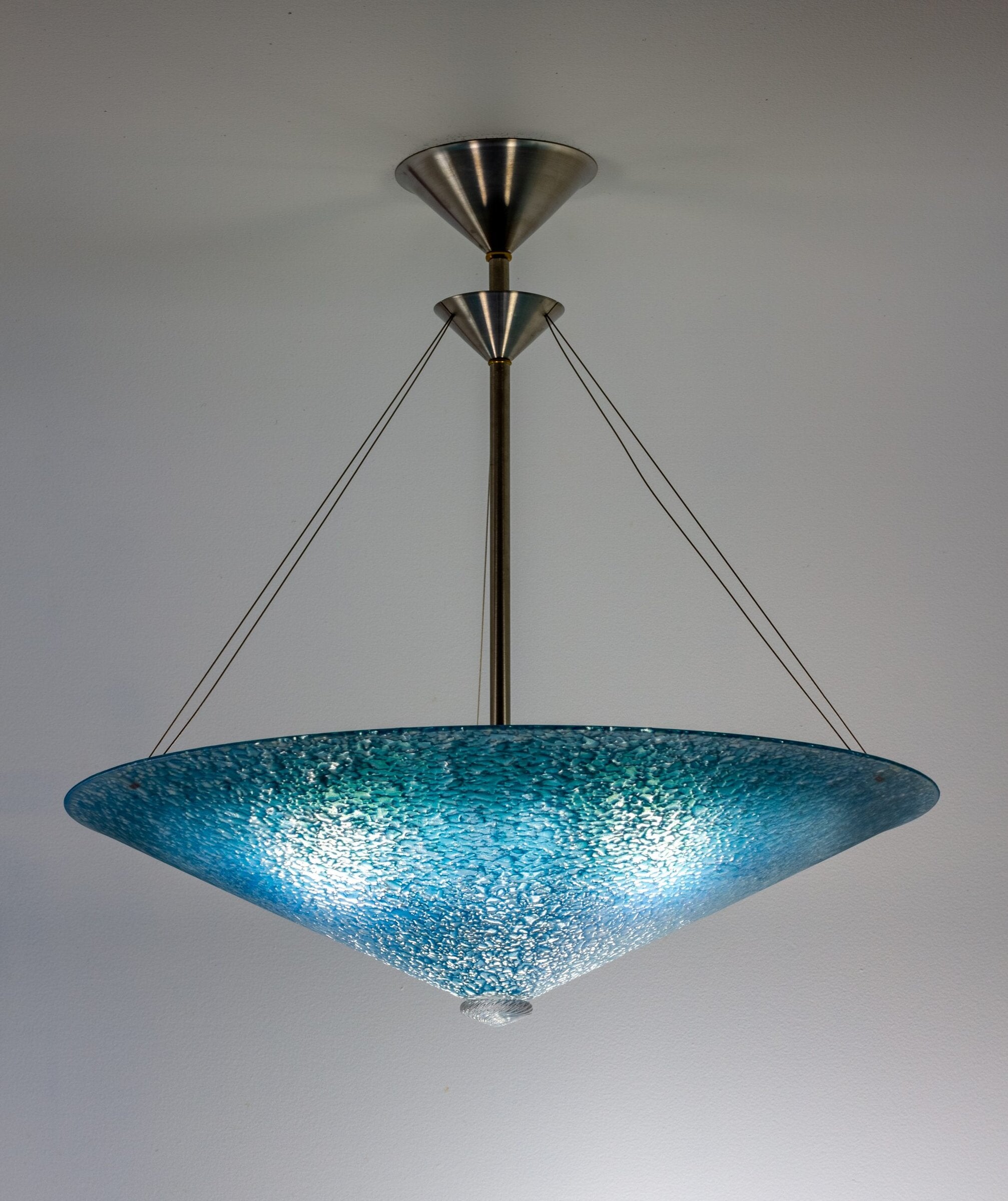 Aqua Fade Glass Pendant Chandelier