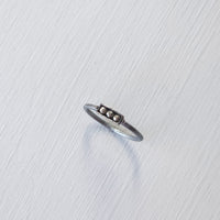 Horizontal Three Stone Segment Stacking Ring