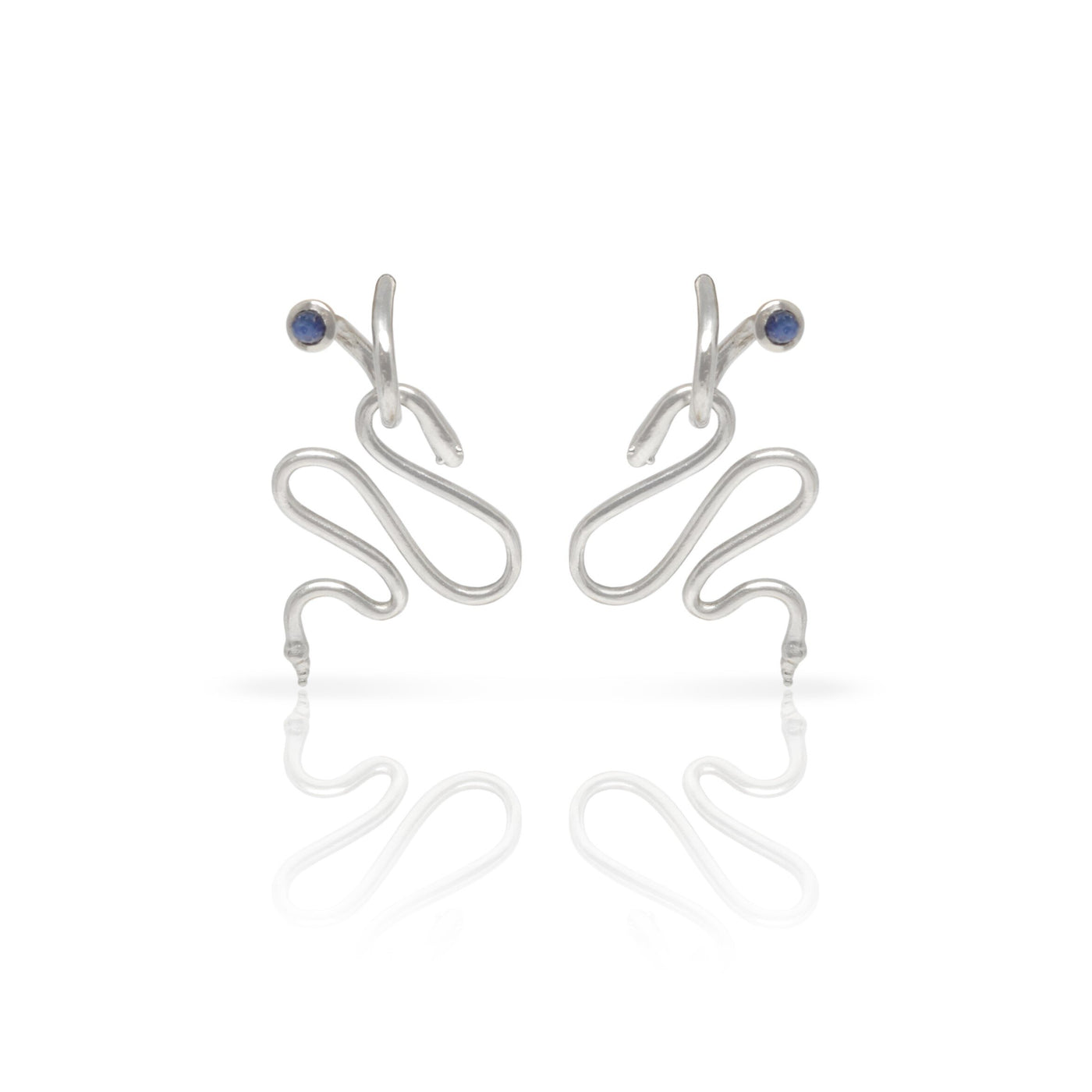 Sterling Silver Earrings, Sterling Silver Snake Charms