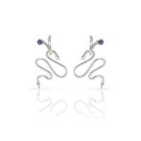 Sterling Silver Earrings, Sterling Silver Snake Charms