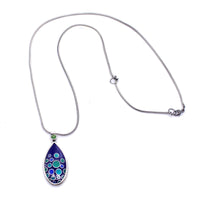 Blue & Green Enamel Bubble Necklace