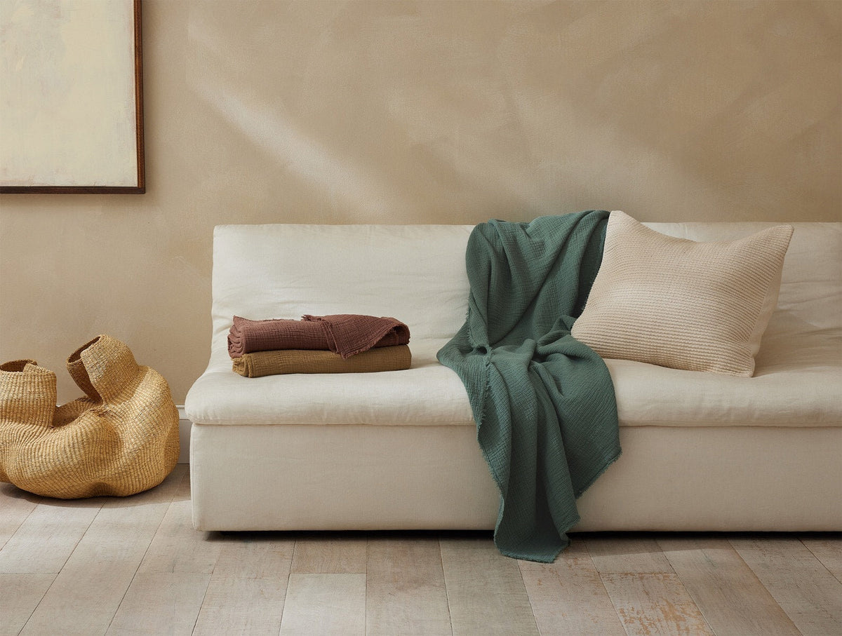 Topanga Matelasse Throw in Juniper