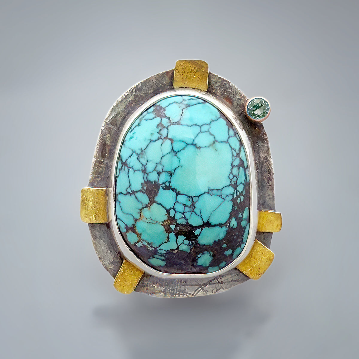 Spiderweb Turquoise Ring