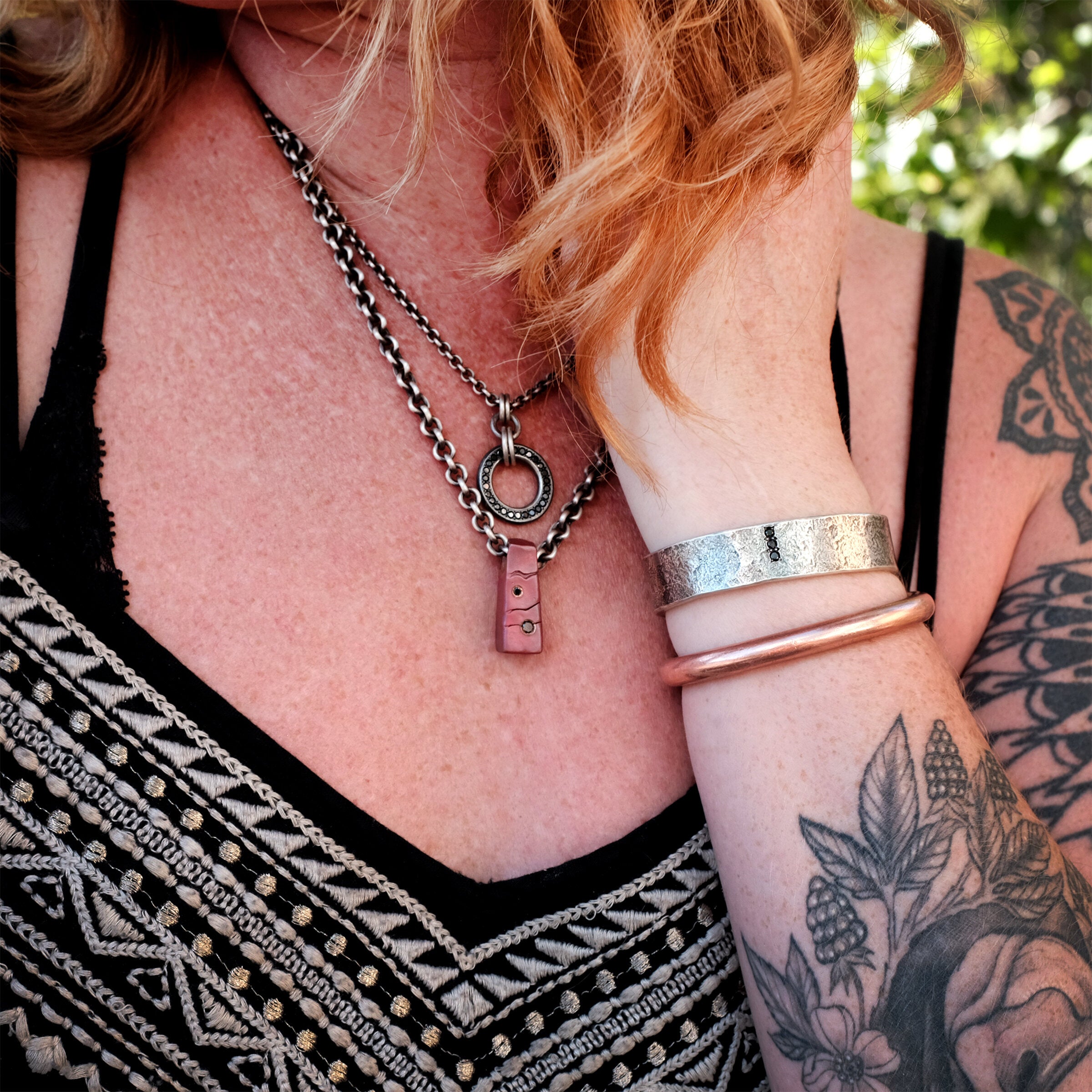 Black Diamond Row Cuff
