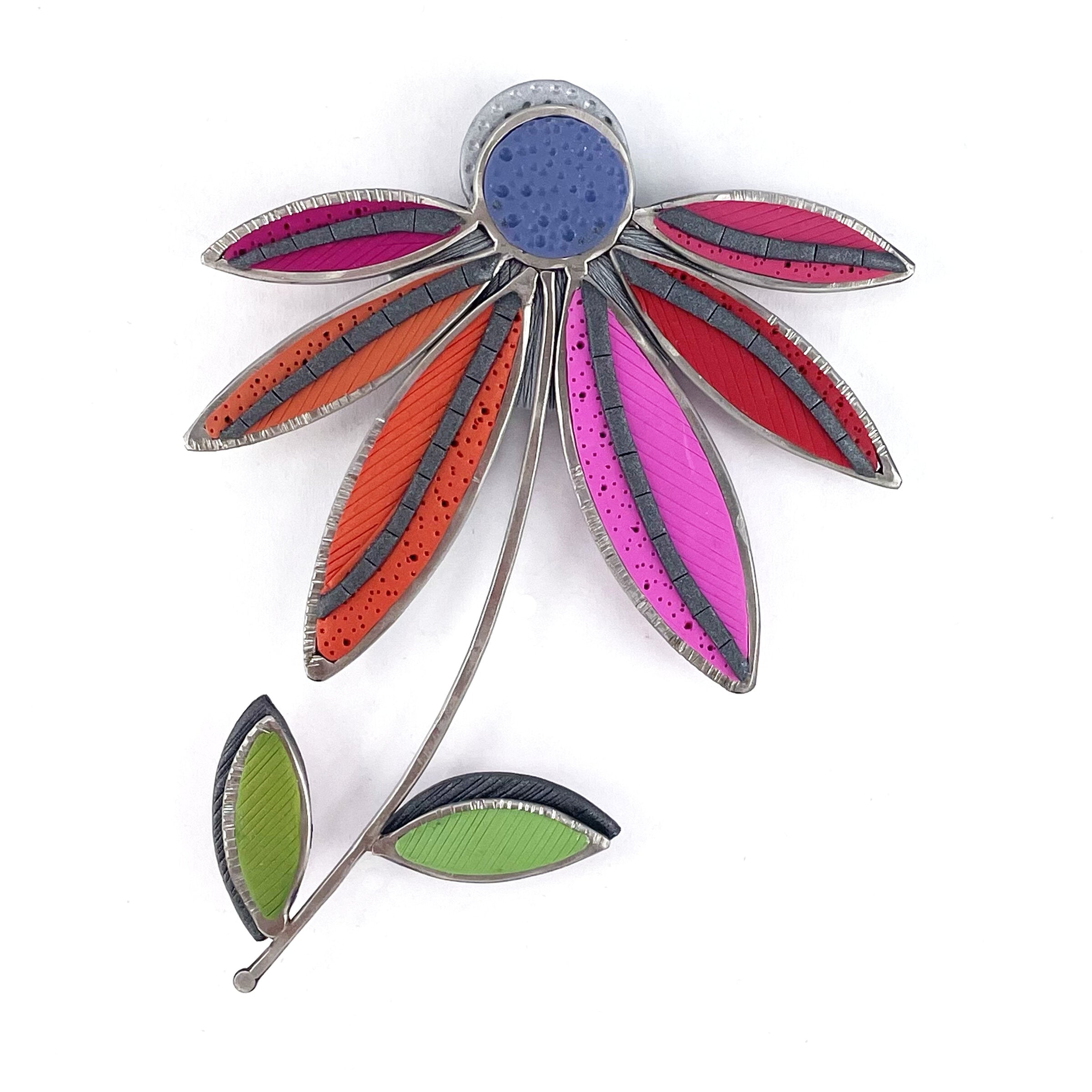 Pink Summer Flower Pin
