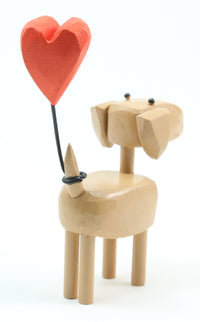 Dogs with Heart Balloons