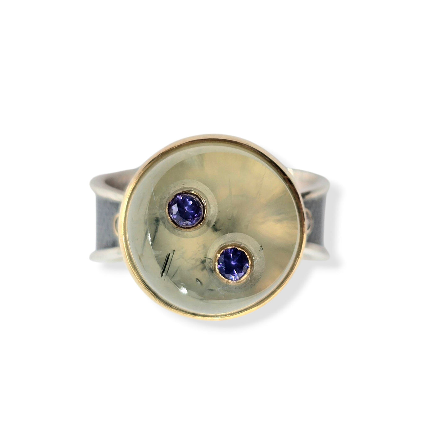 Sapphire Prehnite Ring