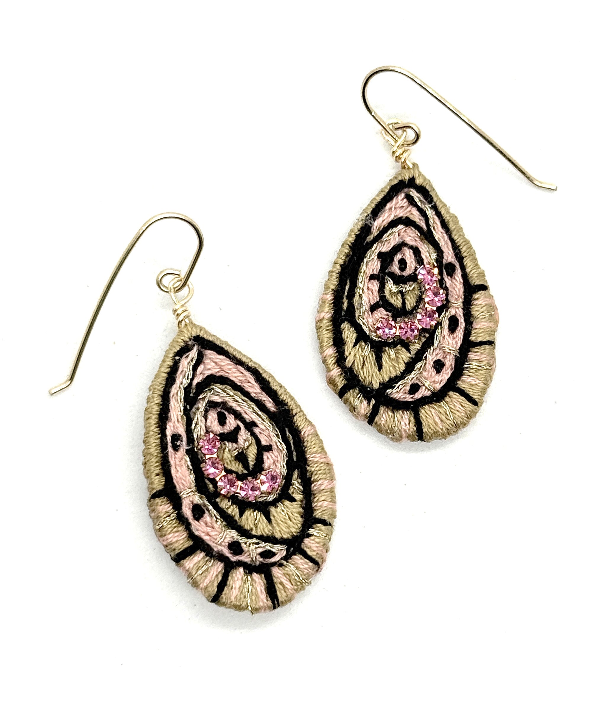 Deco Embroidered Earrings