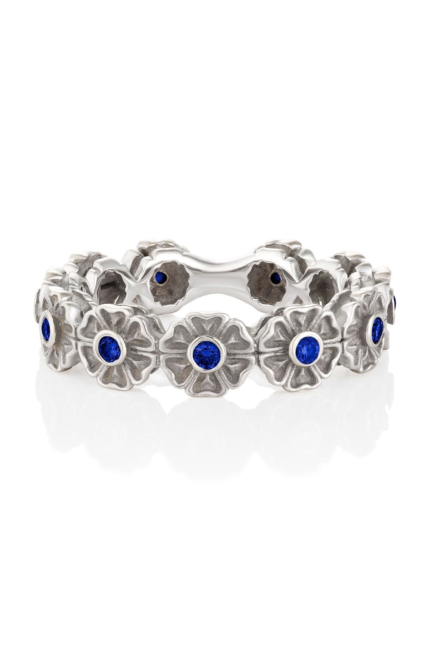 Sapphire Daisy Chain Ring