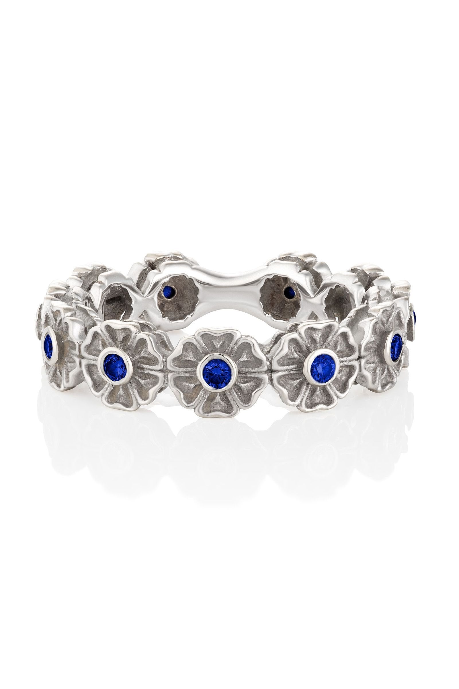 Sapphire Daisy Chain Ring