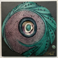Windows to the Earth in Turquoise with Abalone Shell