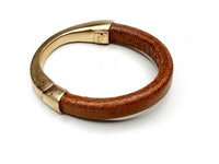 Brown/Gold Crescent Moon Bracelet