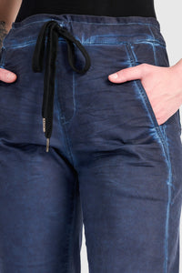 Washed Navy Ventura Drawstring Pant