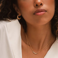 Liquid Gold Hoop Stud Earrings