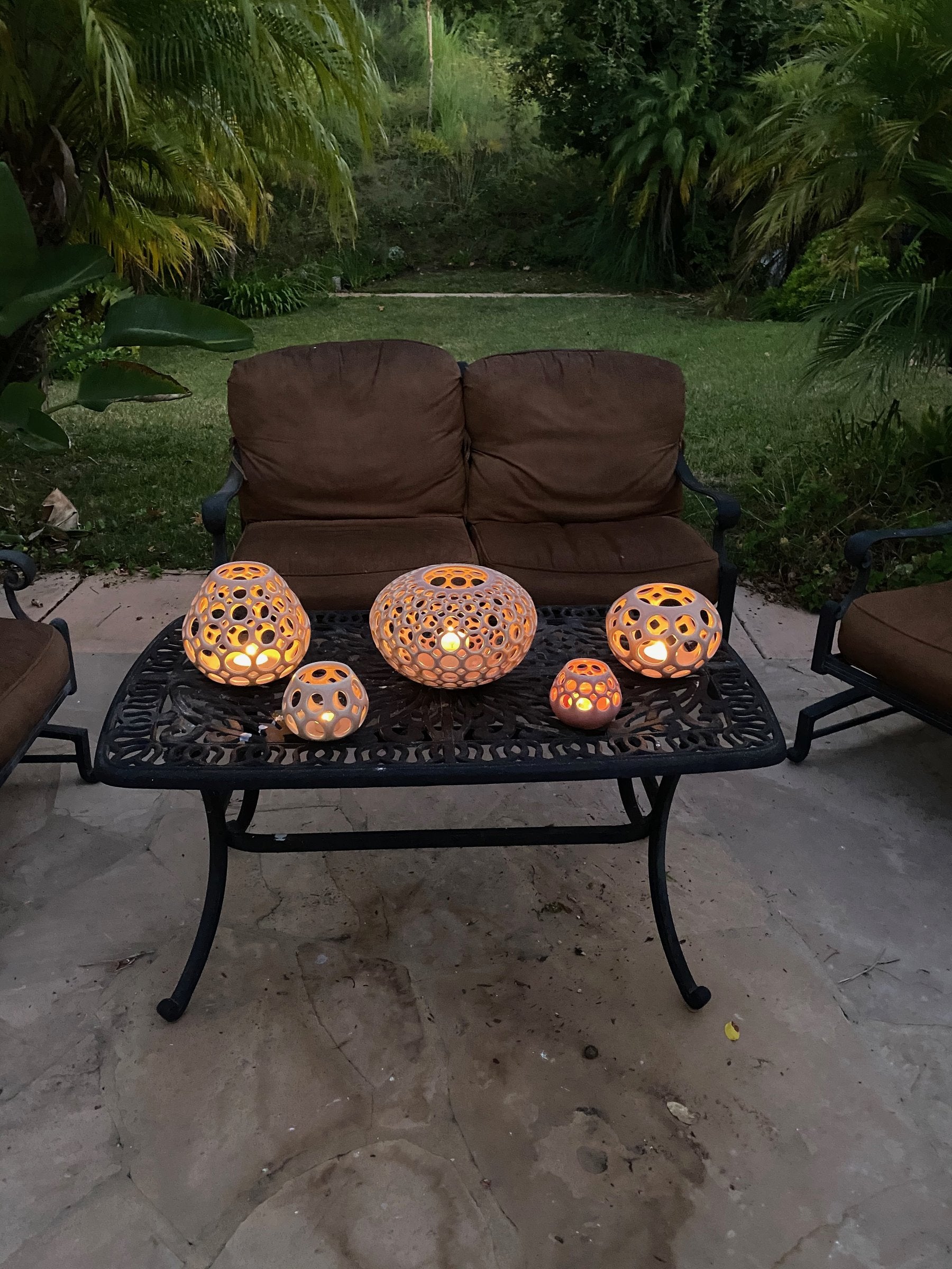 Pierced Tabletop Orb in Blush