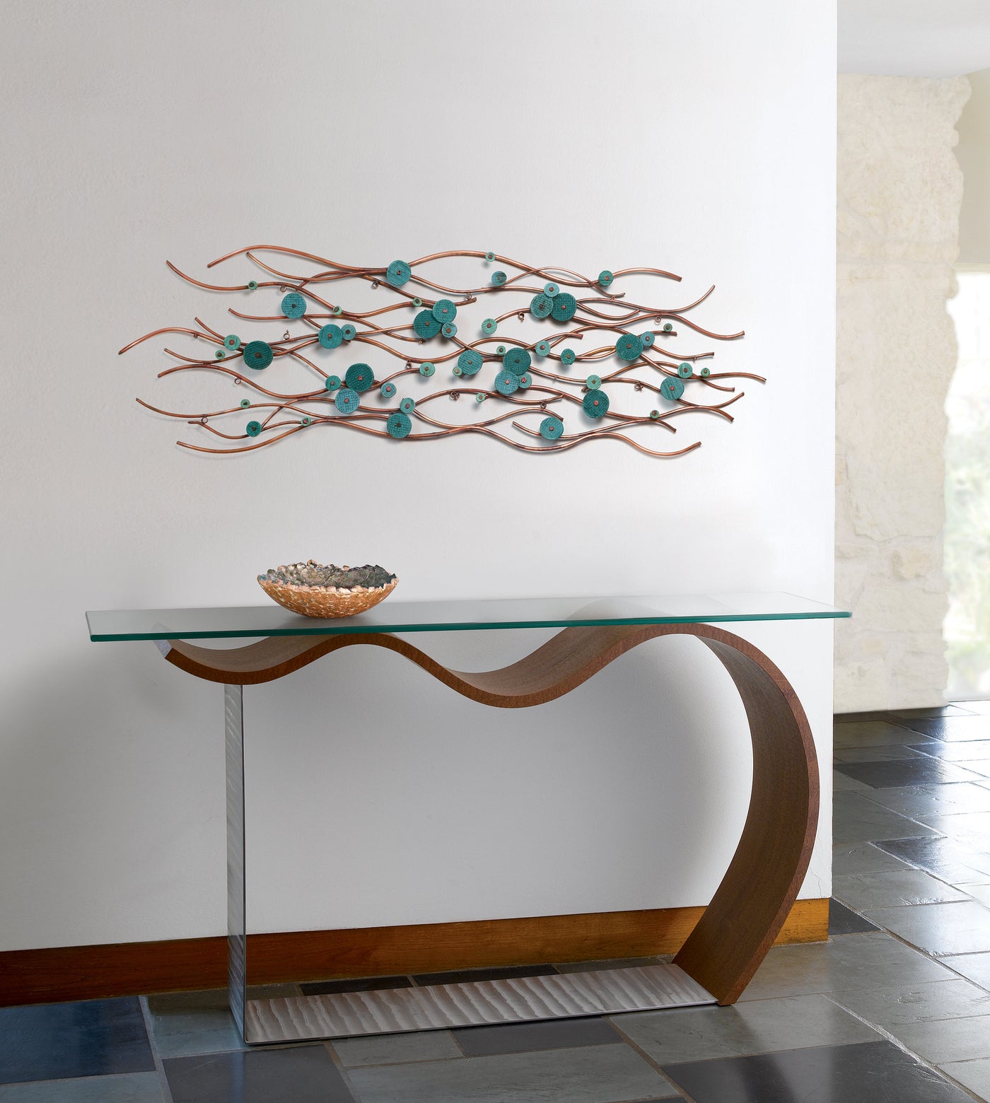 shown with the flying console table by richard judd