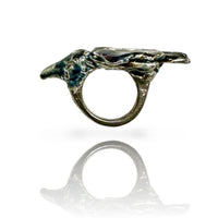 Enameled Ravin Talisman Statement Ring