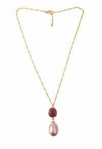 Ruby & Edison Pearl Necklace