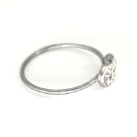 Blue Sapphire Ball & Stamp Ring