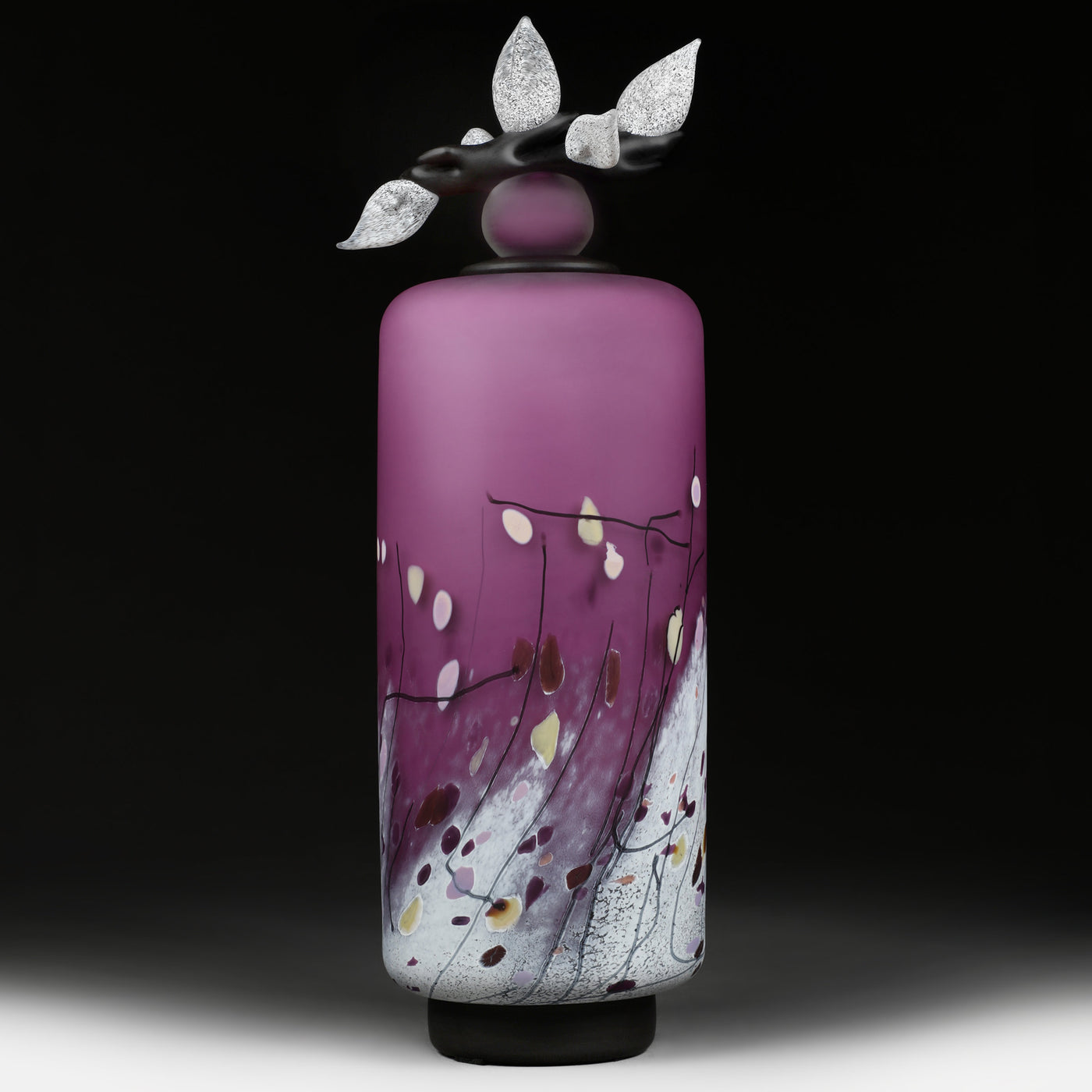 Winter Wildflowers Tall Cylinder in Violet