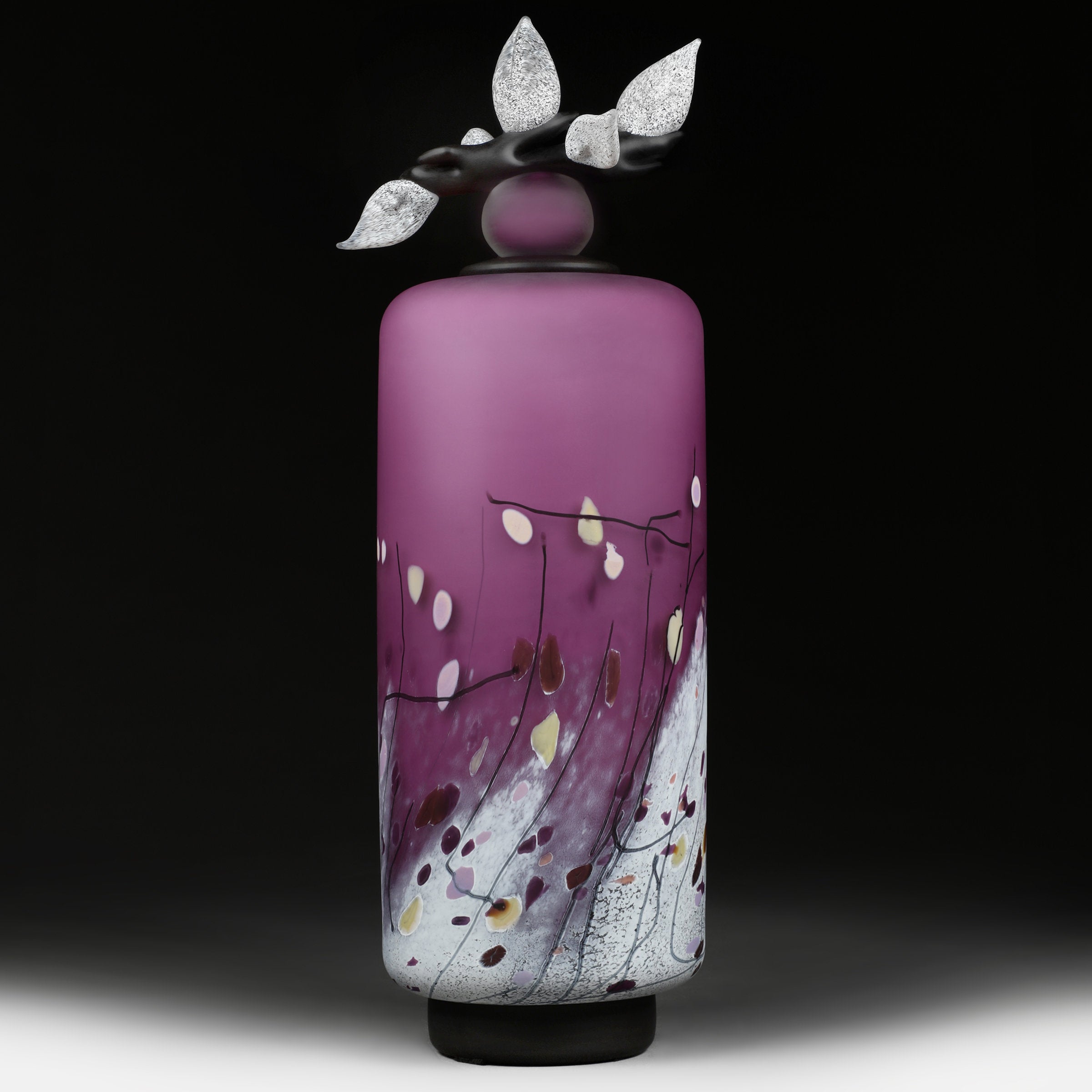 Winter Wildflowers Tall Cylinder in Violet