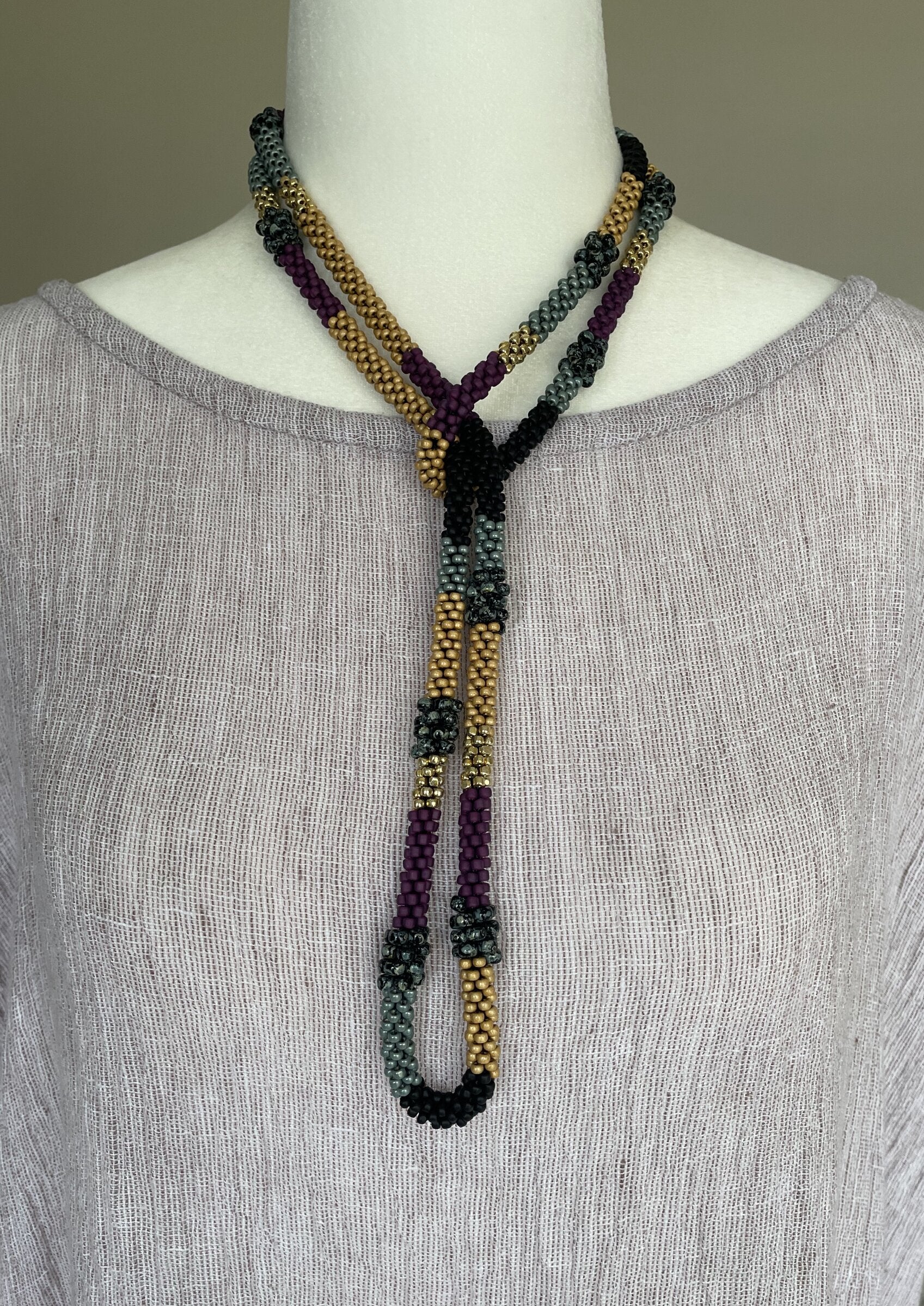 Twilight Plum Crochet Necklace