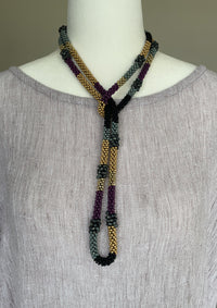 Twilight Plum Crochet Necklace