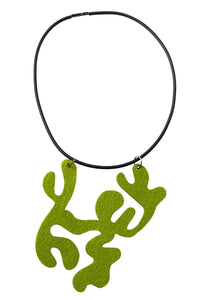 Eco Felt Block Print Necklace