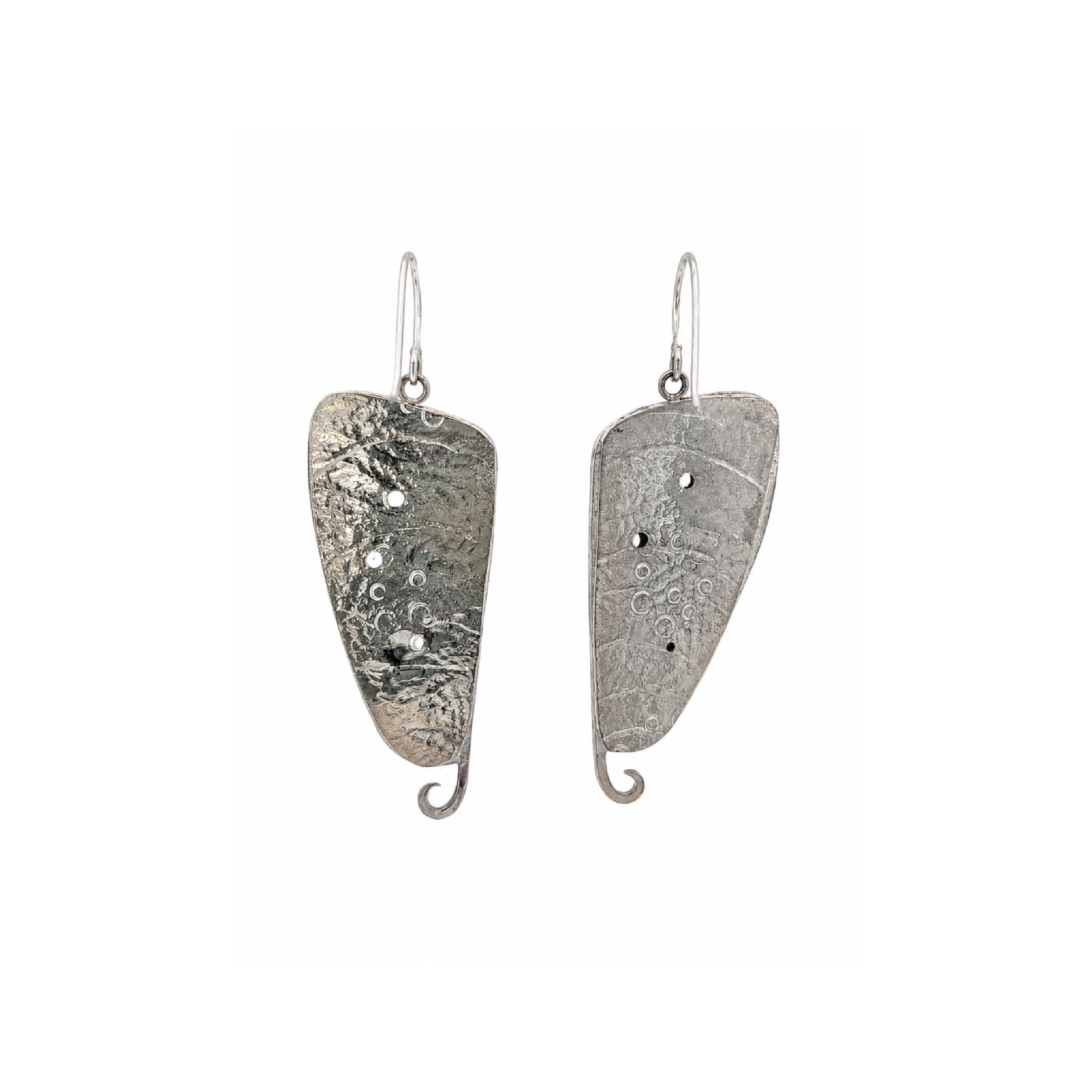 Silver Fern Lace Earrings