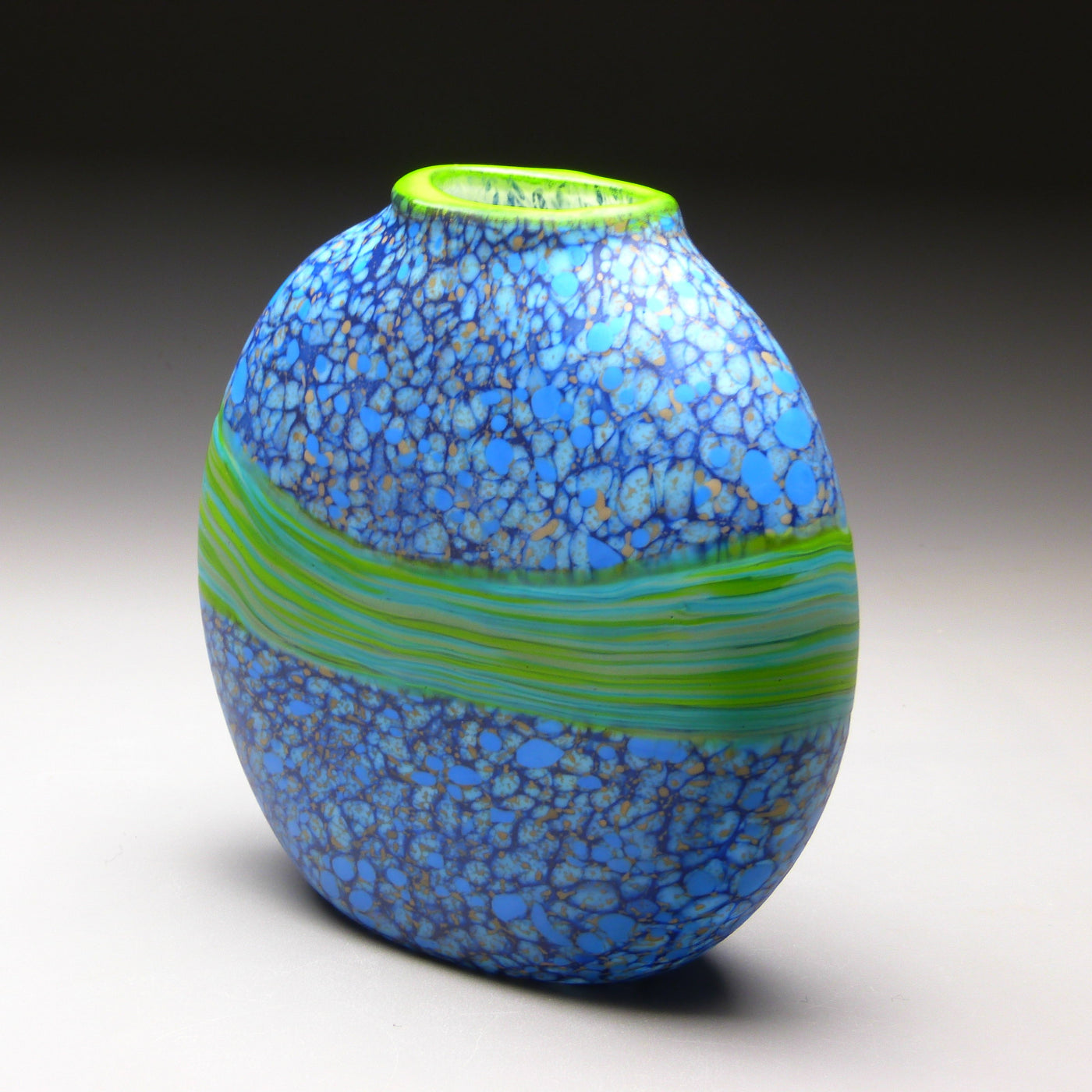 Blue and Green Strata Vase