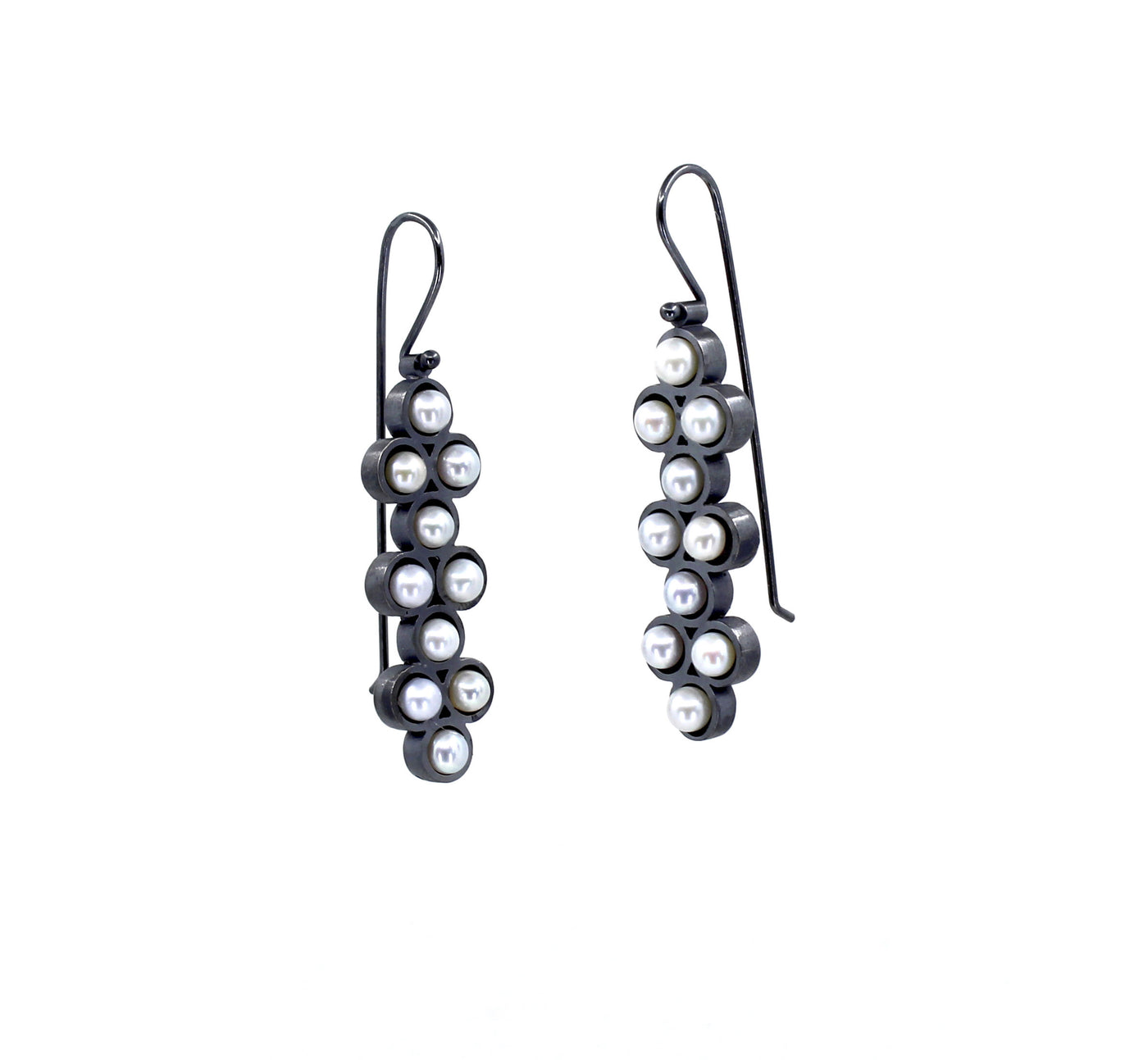 Long Multi Pearl Earrings