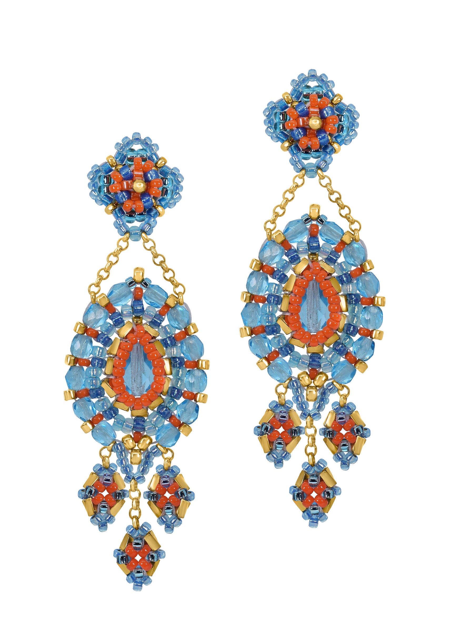 Ornate Oval Statement Earrings
