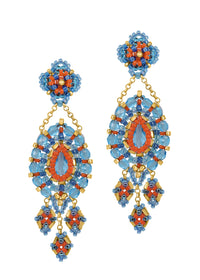 Ornate Oval Statement Earrings