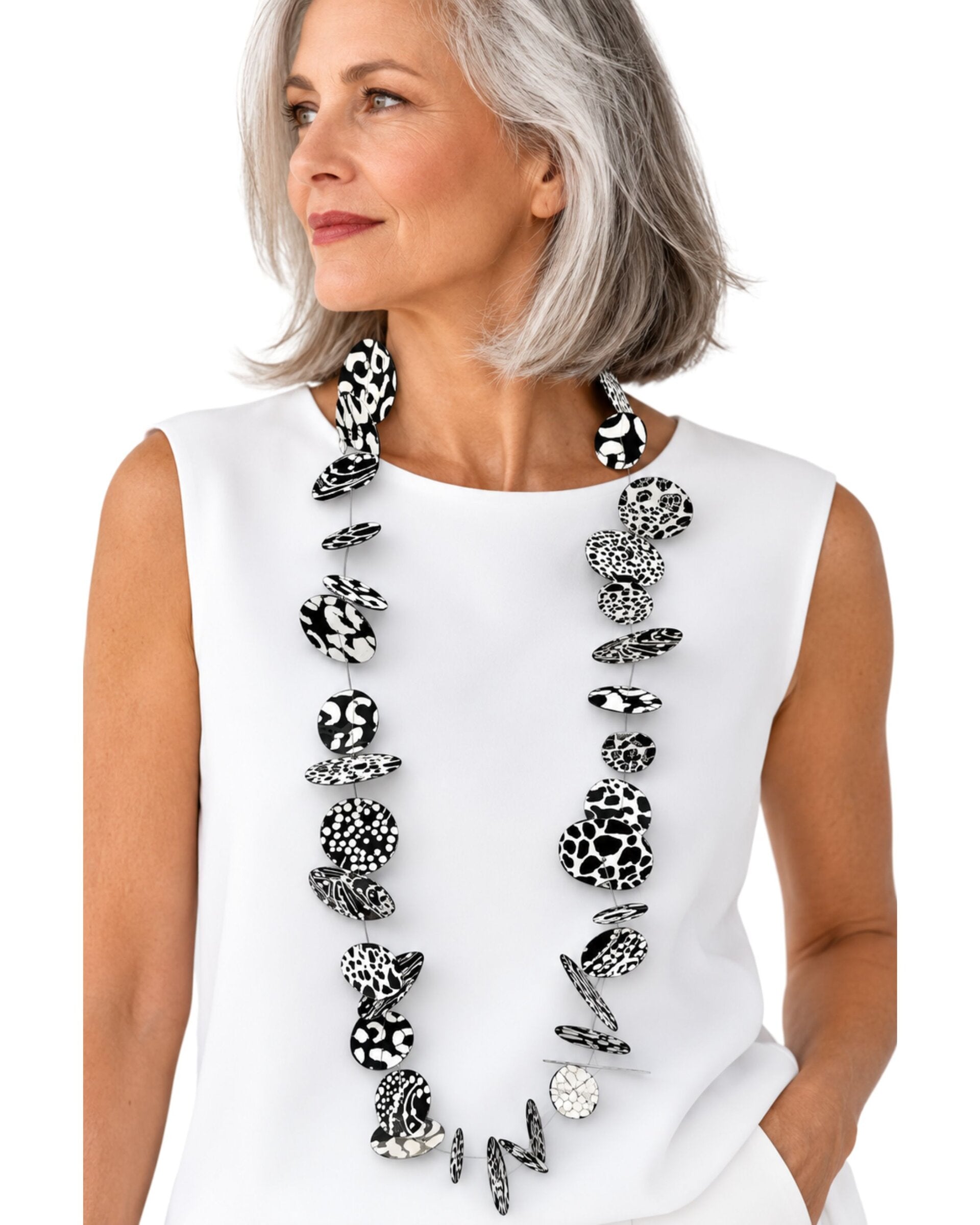 Black, White & Joyful Necklace