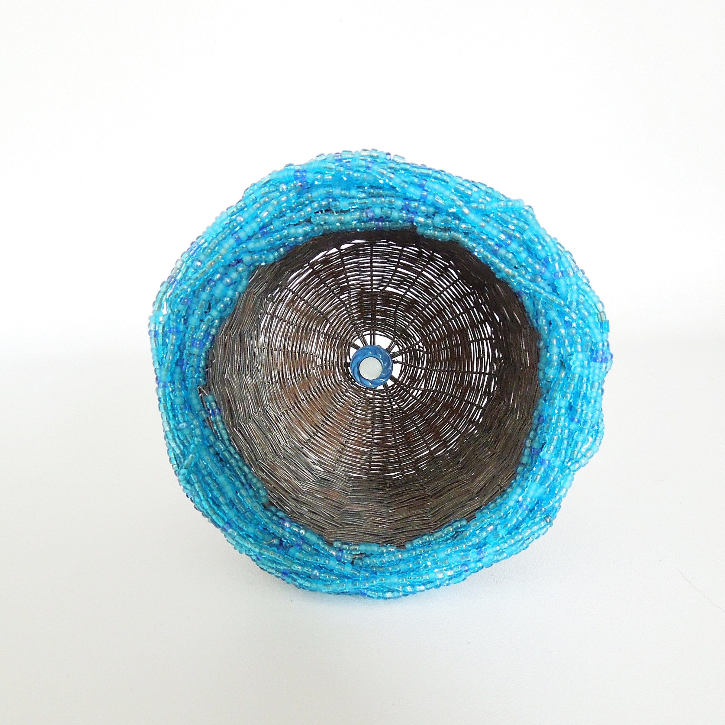 Ring Basket with Blue Rim
