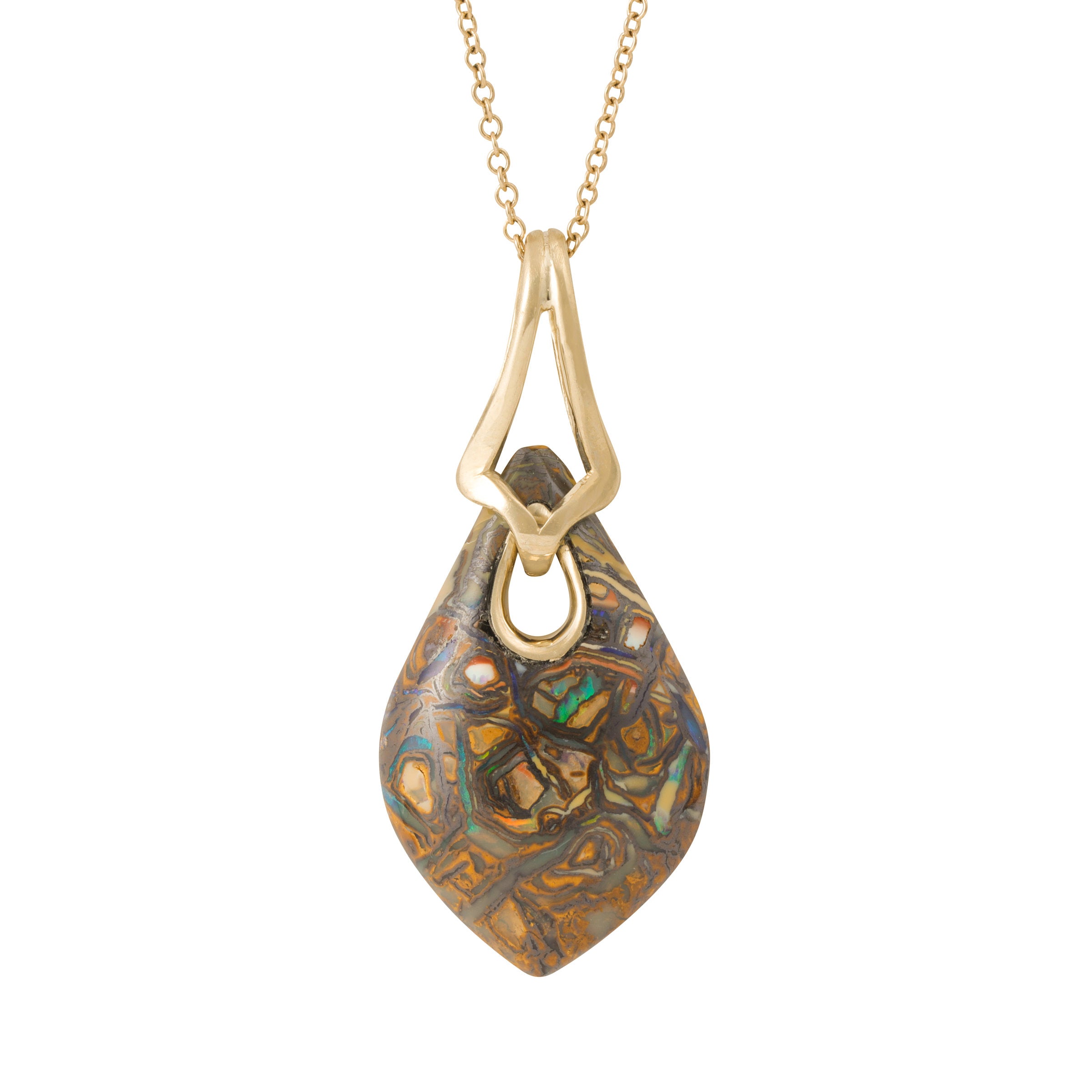 Boulder Opal Pendant and Chain | Photo by Ella Sophie Photography