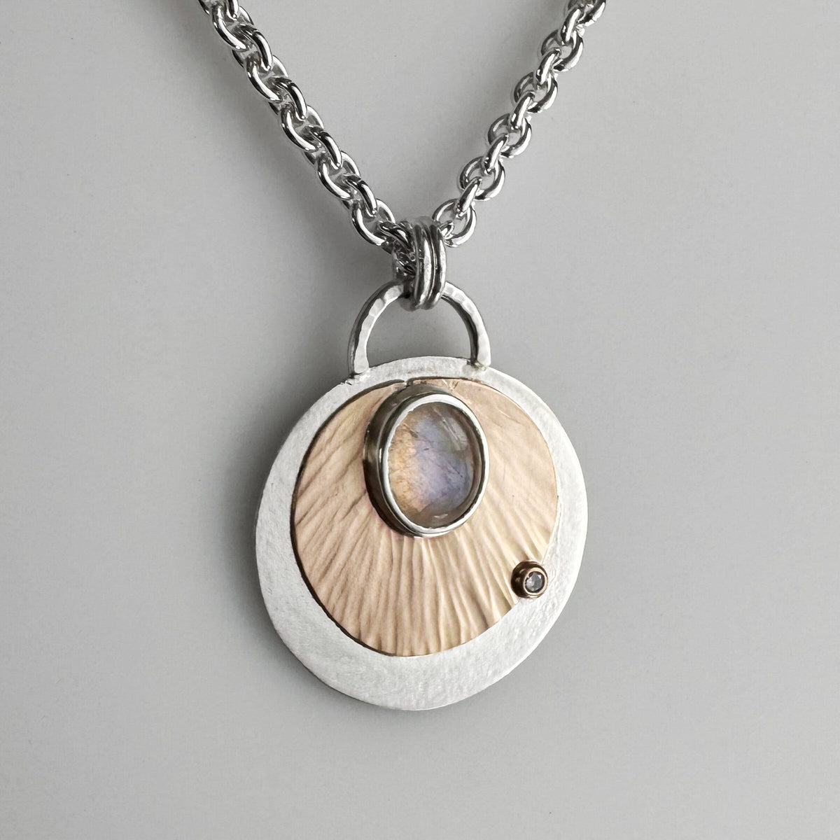 Rainbow Moonstone Hana Necklace