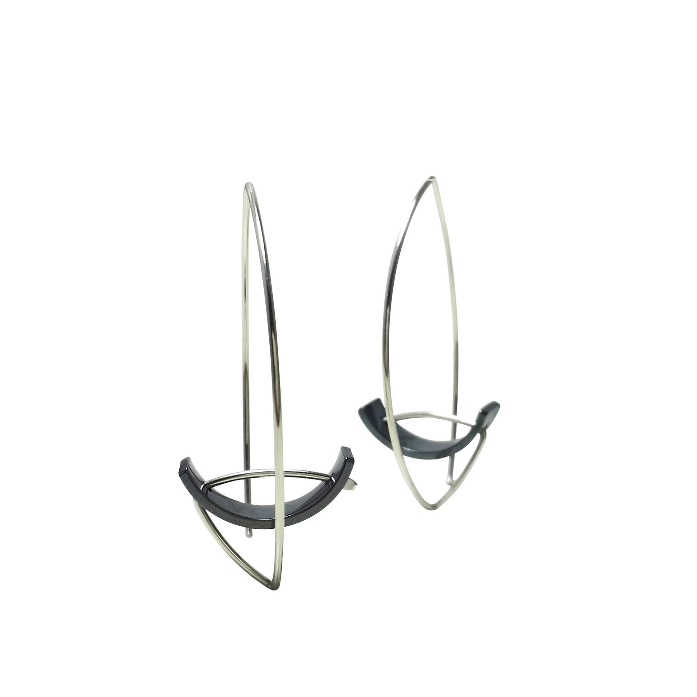 Oxidized Silver with Argentium Silver Ear Wire