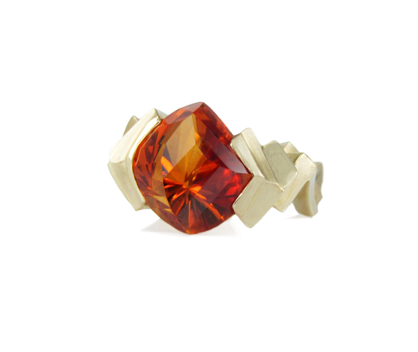 Fantasy Cut Citrine Ring