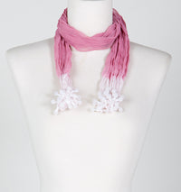 Small Ocean Epidermis Scarf- Pink | Photo by Yuh Okano