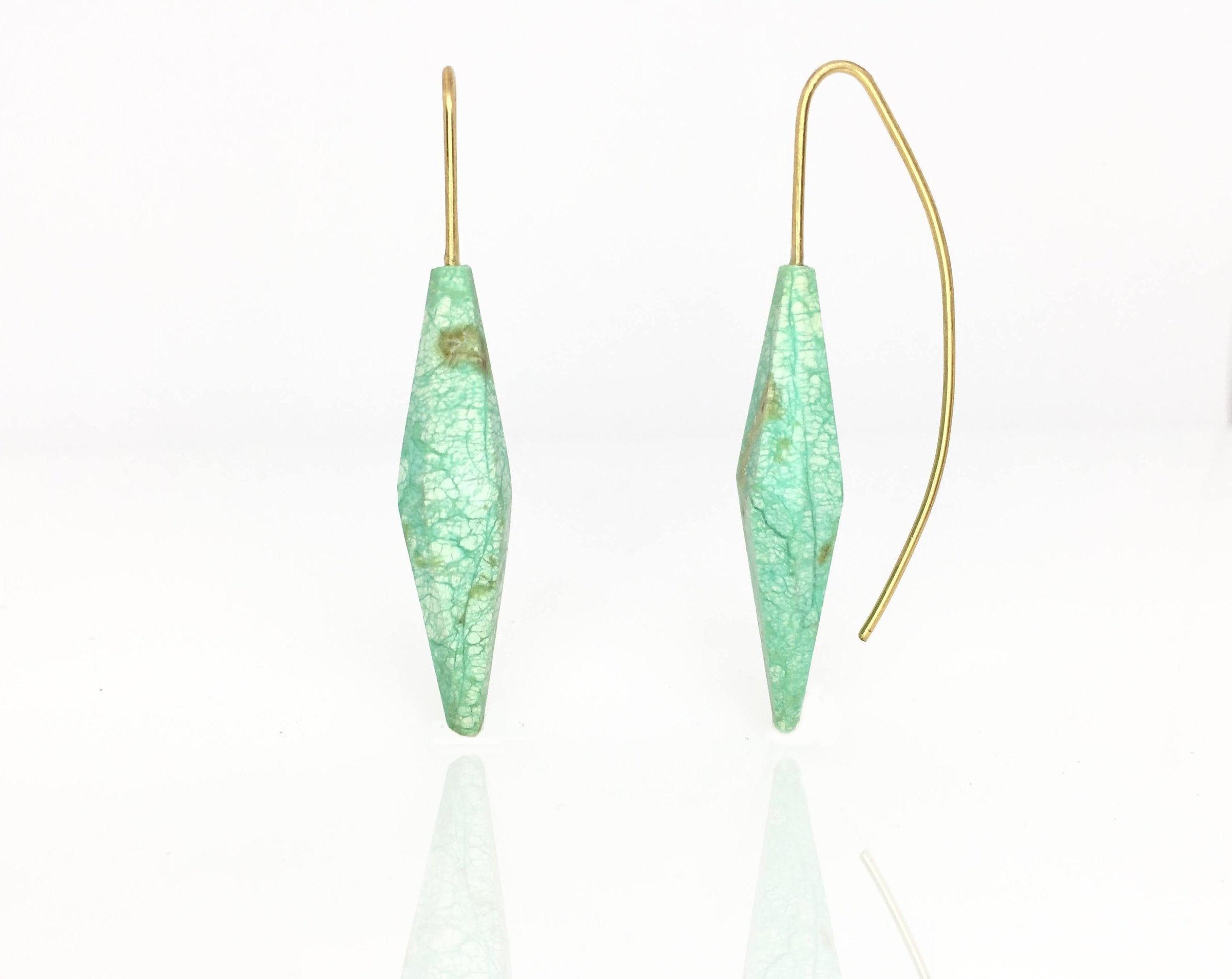 Sculpted Chrysoprase Earrings